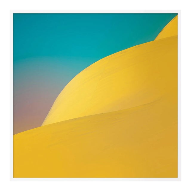 CYAN II #11 by Oystein Aspelund, Art Print in White Frame, Small For Sale
