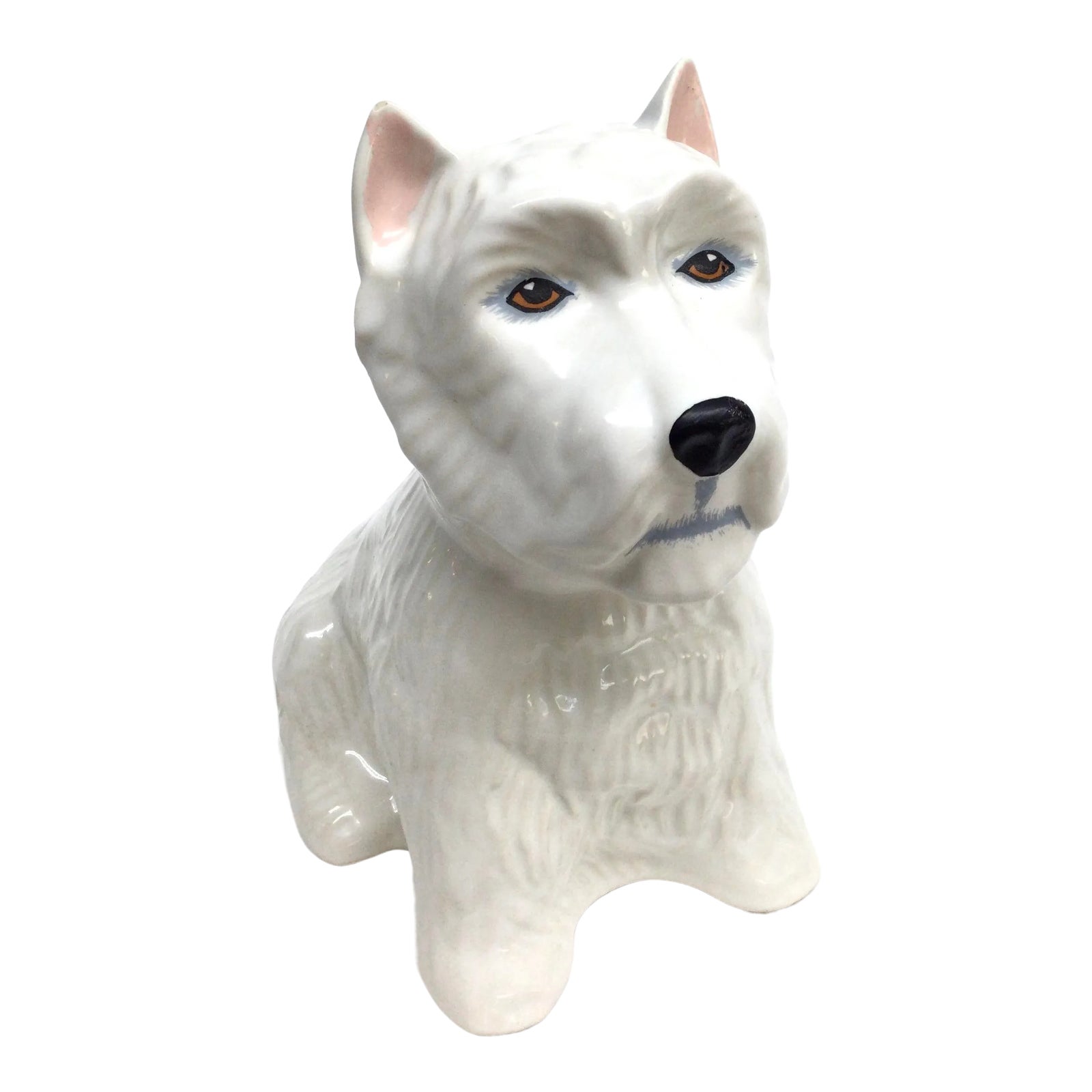 Vintage White Ceramic Scotty Dog Statue Figure Chairish