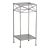 Vintage Square Wrought Iron and Glass 2 Tiered Plant Stand For Sale