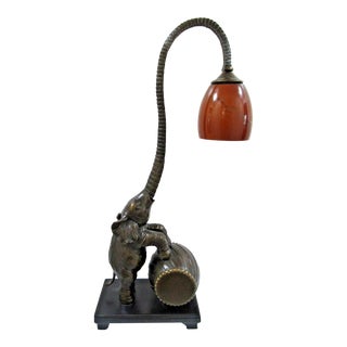 Austin Standing Elephant on Barrel Table Lamp 2007 For Sale