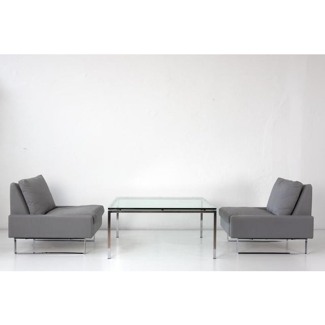 Square Side Table with Glass Top, Germany, 1968 For Sale - Image 3 of 7