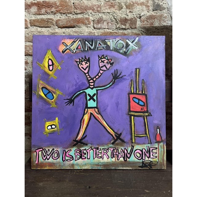 Textile ArpVerdeacqua, Xanatox, 2023, Acrylic on Canvas For Sale - Image 7 of 7