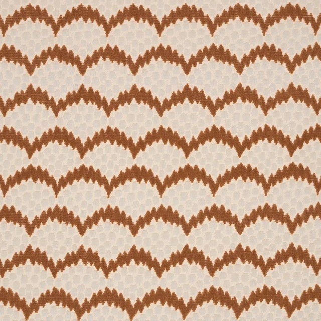 Contemporary Schumacher x Neisha Crosland Pollen Cut Velvet Fabric in Ochre For Sale - Image 3 of 4
