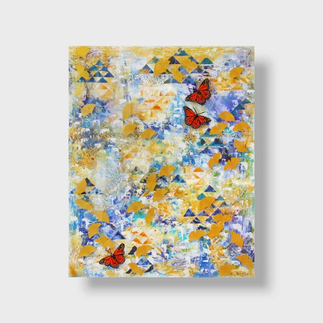 Abstract Abstract Mixed Media Collage, "Before Time Was Counted" For Sale - Image 3 of 4