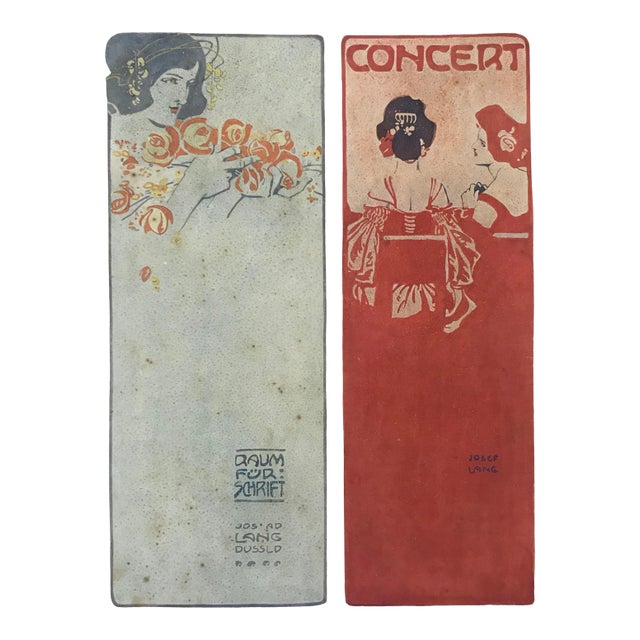 1906 Original German Art Nouveau Poster, Decorator Print, #18, Art Deco Fashion For Sale