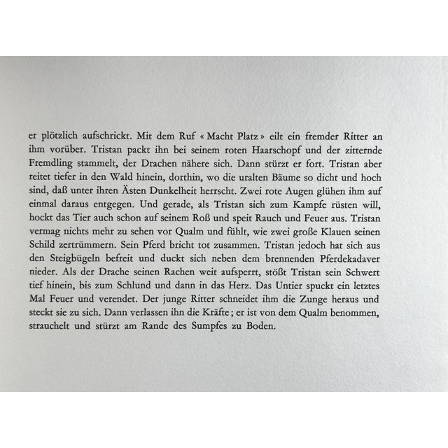 1970s Ali Tristan Et Iseult Tristan & the Dragon Hand Signed Surreal Art For Sale - Image 4 of 4