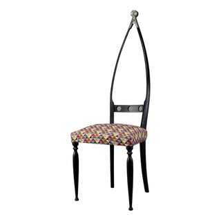 Mid-Century Modern Italian Side Chair attributed to Pozzi and Verga, 1950s For Sale