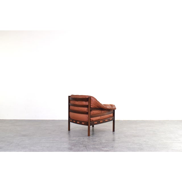Mid-Century Oak & Leather Armchairs by Arne Norell for Coja, 1960s, Set of 4 For Sale - Image 9 of 17