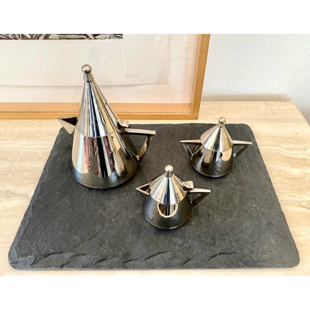 Postmodern Postmodern Memphis-Style Tea Set, Set of 4 Pieces For Sale - Image 3 of 10