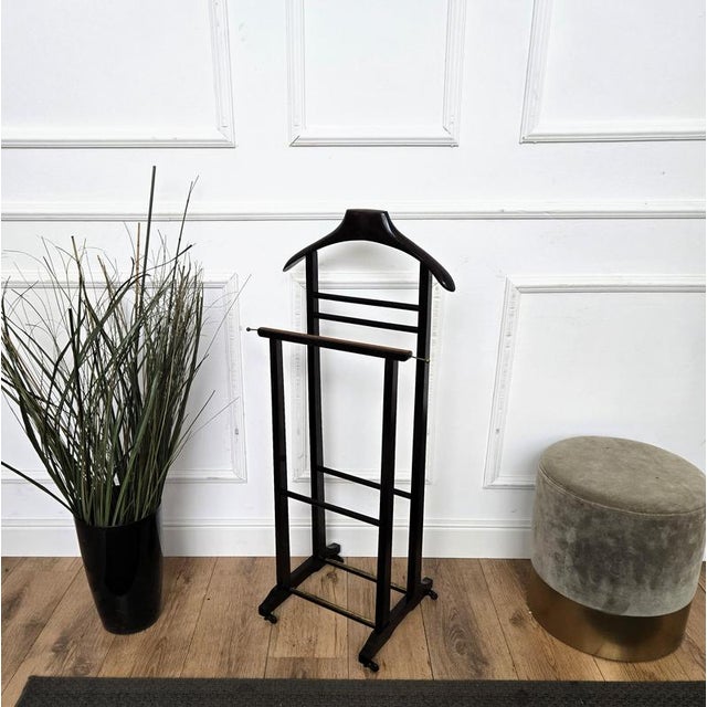 Mid-Century Italian Wood Valet Stand, 1970s For Sale - Image 6 of 9