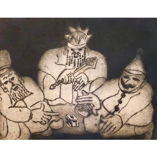 Ben-Zion Weinman, Purim Holiday Scene Judaica Aquatint Etching American Modernist WPA Artist For Sale