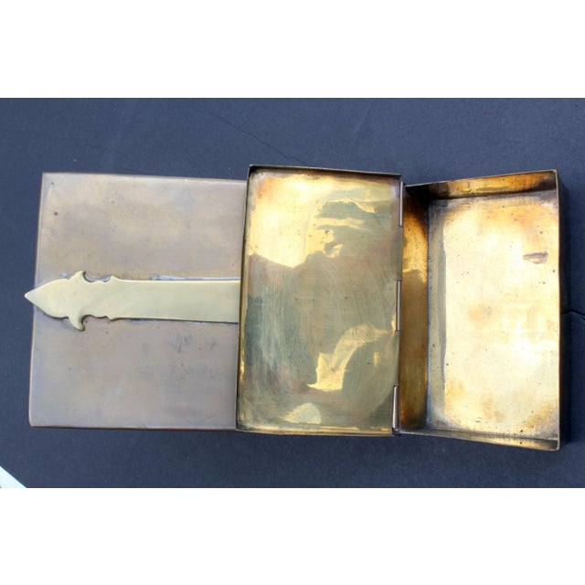 Late 18th Century Rare Treasury Circa 18th Century Dutch-Style Brass Inkstand For Sale - Image 5 of 15