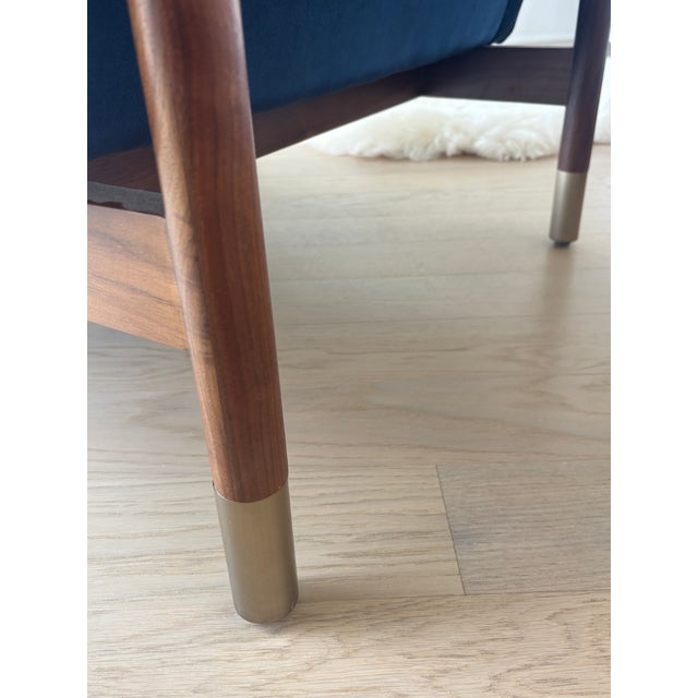 Wood Jason Wu for Interior Define Armchair and Ottoman For Sale - Image 7 of 8