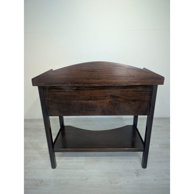Wood Wooden Desk in Mahogany with Brass Handles, 1960s For Sale - Image 7 of 13