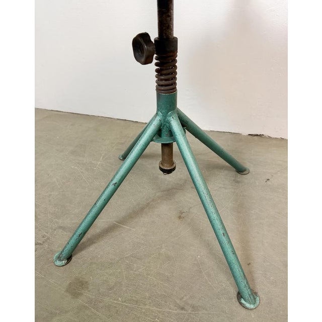 Industrial Dark Green Workshop Chair, 1950s For Sale - Image 14 of 16