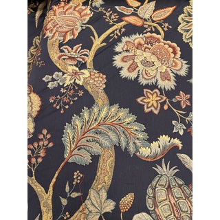 Beacon Hill Lucibello Delft Blue Upholstery Fabric, Italy- Sample For Sale