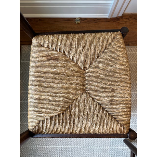 Pair of Cees Braakman Rush Seat Dining Chairs, 1960s For Sale - Image 11 of 12