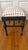 French Country 1960s Petite Painted Wood Bench With Upholstered Seat For Sale - Image 3 of 11