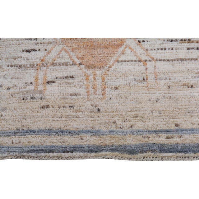 2000 - 2009 Moroccan Hand Knotted Wool Rug, 2'10"x10' For Sale - Image 5 of 5