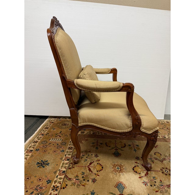 Late 20th Century Louis XV Style Throne Chairs, Pair For Sale - Image 5 of 12