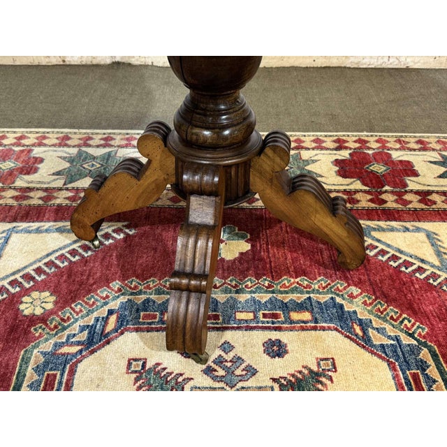 Brown Louis Philippe Style Walnut Side Table, 1800s For Sale - Image 8 of 12