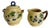 Vintage Tiffany & Co. Blackberries Majolica Sugar Bowl & Creamer Set For Sale