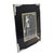 Art Deco era black and gold mirrored glass 6x5 picture frame. This mirrored surface utilizes a nitrate technique on glass...