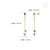 18k Gold Linear Drop Dangle Earrings With 1.2ct Blue Sapphire & Diamond- A Pair For Sale - Image 10 of 14