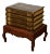 20th Century Faux Books Table With Portrait Painting and Lift-Top Storage For Sale