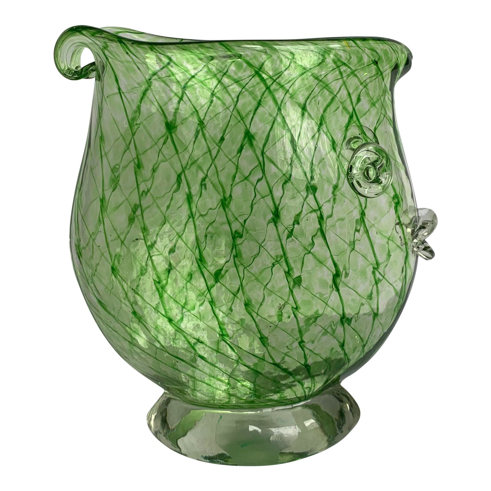 Vintage Murano Clear Art Glass Fish Shaped Vase Chairish