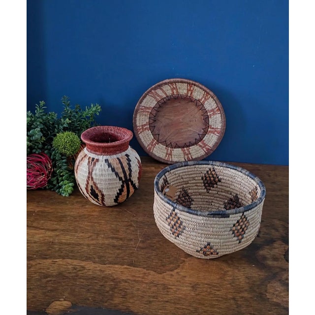 Brown 1980s Zulu Organic Basket & Vase Set For Sale - Image 8 of 16