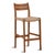 Warm teak frame outdoor bar stool with natural toned faux rope seat. Each chair will vary slightly in exact coloring, wood...
