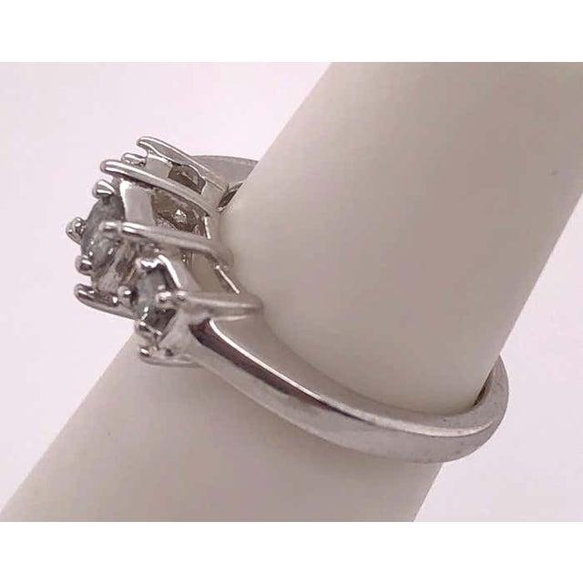 White 14 Karat White Gold Engagement Ring/Band Ring .78 Total Diamond Weight For Sale - Image 8 of 8