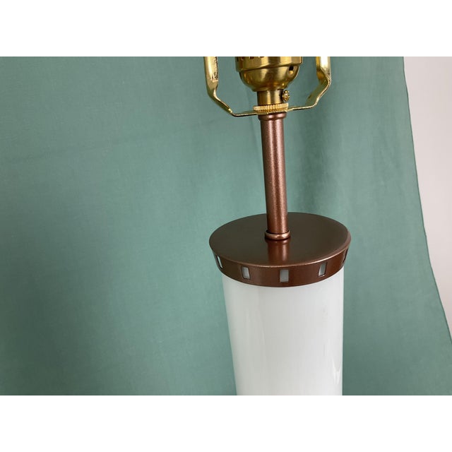 Vintage White Murano Glass Table Lamps - a Pair For Sale In West Palm - Image 6 of 12
