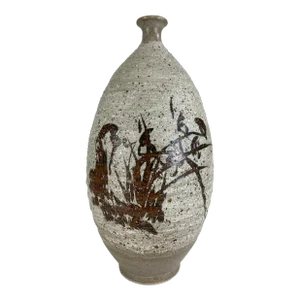 Vintage Mid-Century Modern Asian Inspired Studio Pottery Vase