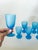 Mid-Century Modern 1960s Carlo Moretti Italy Satinato Frosted Blue Glasses - Set of 6 For Sale - Image 3 of 10