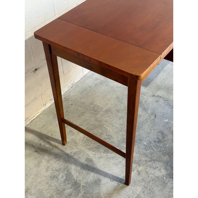 Vintage Teak Vanity With 3 Drawers Flip-Up Mirror and Storage Denmark 1960s For Sale - Image 10 of 11