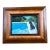 Contemporary Hockney Inspired Black Lab Small Dog Print by Judy Henn Framed For Sale