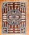 1920s Indonesian brown pictorial square rug depicting numerous faces of people and animals. A conversation piece....