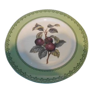 1990s Andrea for Sadek Winterthur Museum Plum Fruit Serving Platter Dish Charger Plate