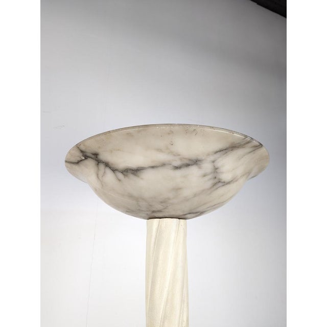 Floor Lamp with Alabaster Lampshade, 1950s, in Very Good conditions. Designed 1950 to 1959 European Plug (up to 250V).The...