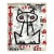 Perk Up Cats-Up - Original Food Pop Art Acrylic Painting on Newspaper For Sale