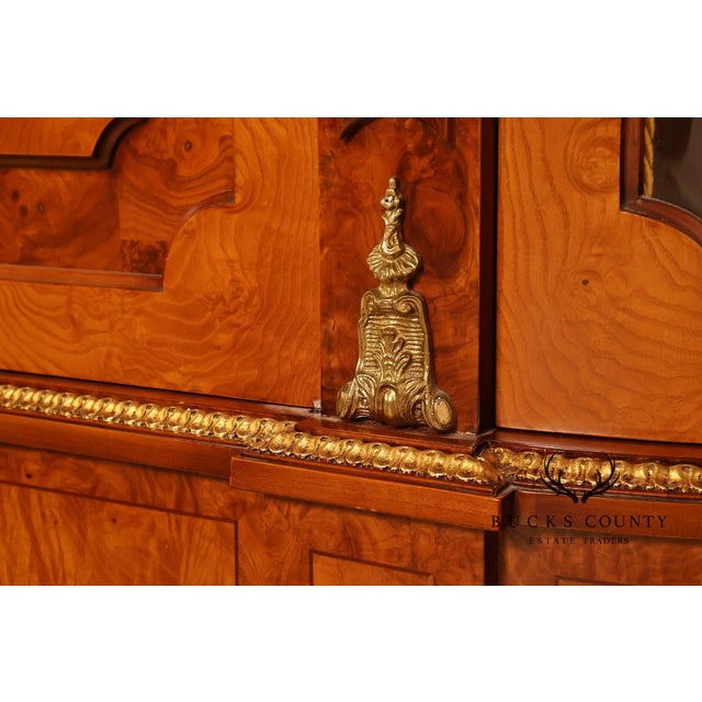 Italian Neoclassical Style Burl Wood Sideboard Credenza For Sale - Image 15 of 18