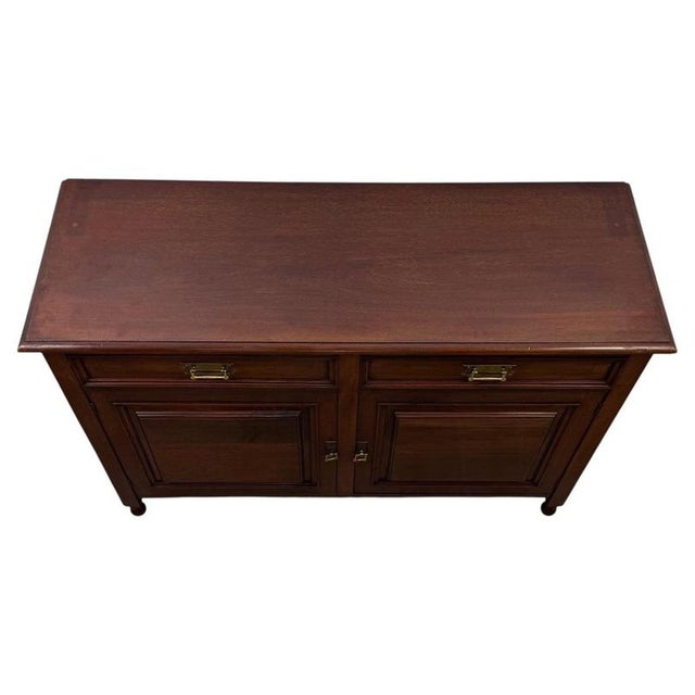 Wood Antique Early 20th Century English Edwardian Mahogany Sideboard For Sale - Image 7 of 13