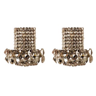 Large Crystal Sconces from Bakalowits & Söhne, 1960s, Set of 2 For Sale