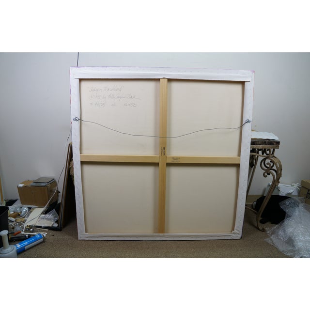 Textile Betty Anglin Smith 1998 Ashepoo Marshland Oil Painting on Canvas 50" For Sale - Image 7 of 11