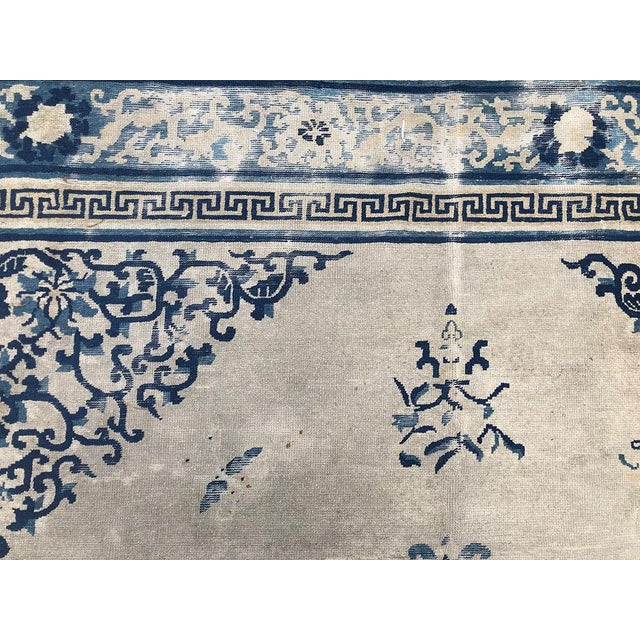 Antique Collectible Ningxia Chinese Rug Circa 1840 For Sale In Los Angeles - Image 6 of 10