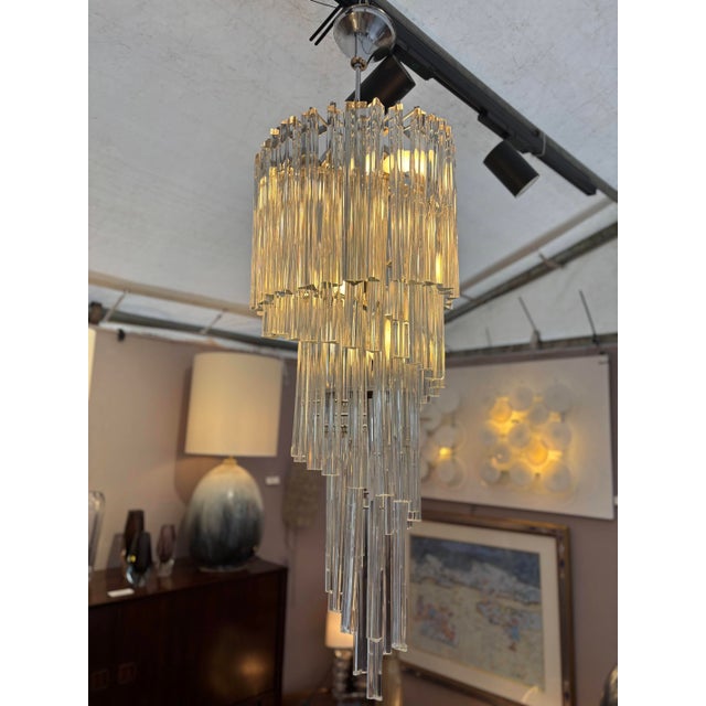 Cascade Chandelier in Murano Glass attributed to Paolo Venini for Venini, Italy, 1960 For Sale - Image 12 of 17
