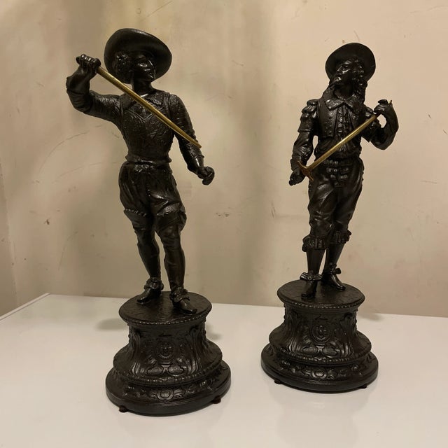 Late 19th Century Pair of Antique French Cavalier Figures For Sale - Image 5 of 5