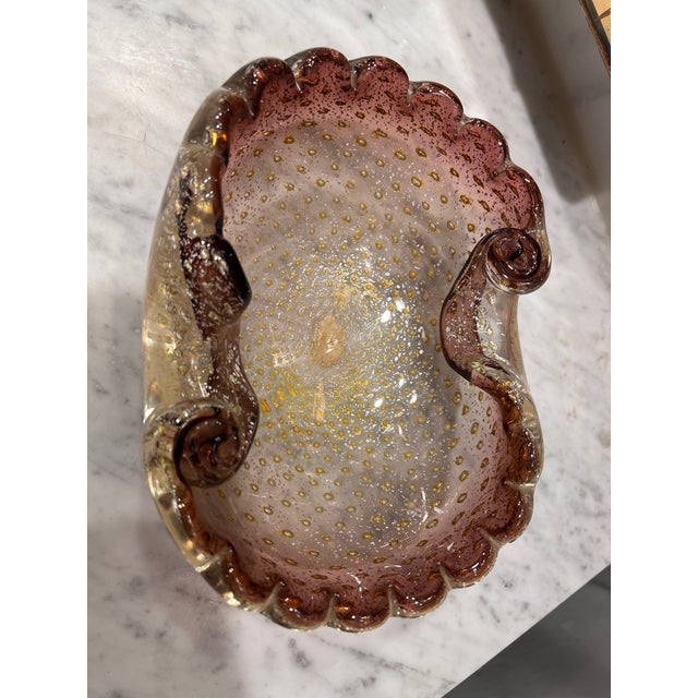 Glass Italian Murano MCM Bullicante Catchall Bowl For Sale - Image 7 of 9
